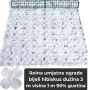 Rolna umjetne ograde bijeli hibiskus dužina 3 m visina 1 m 90% gustina