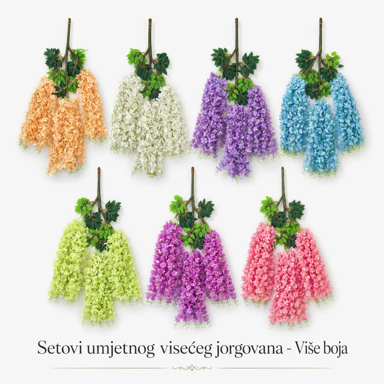 Setovi umjetnog visećeg jorgovana – Više boja